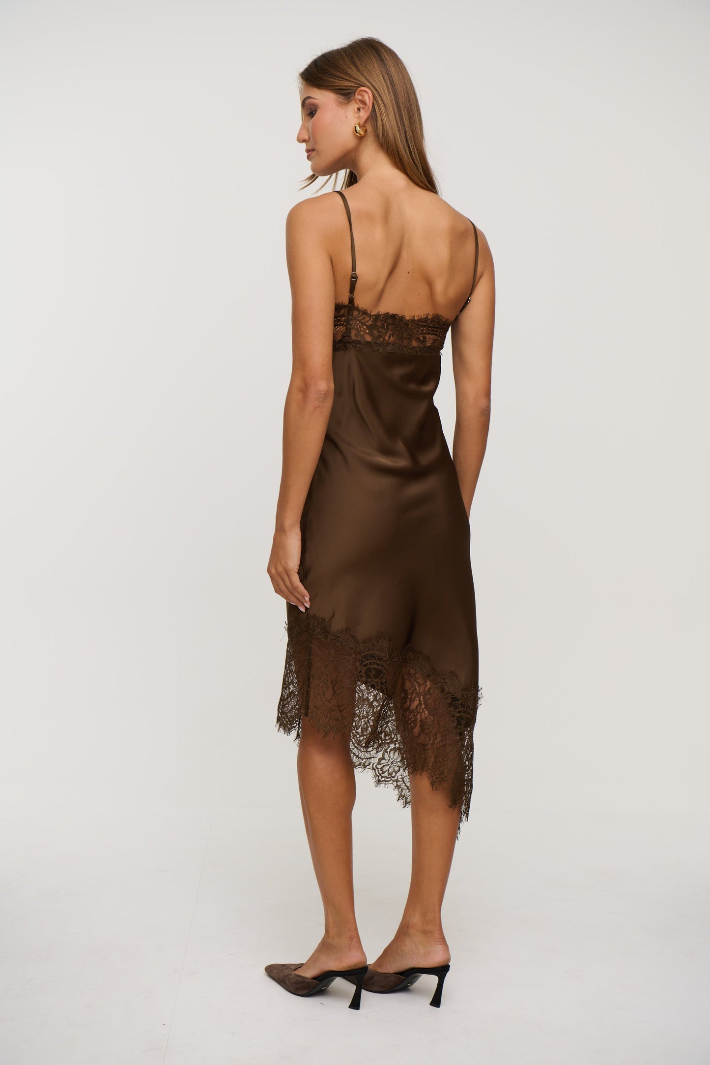 Indy Lace Dress Chocolate