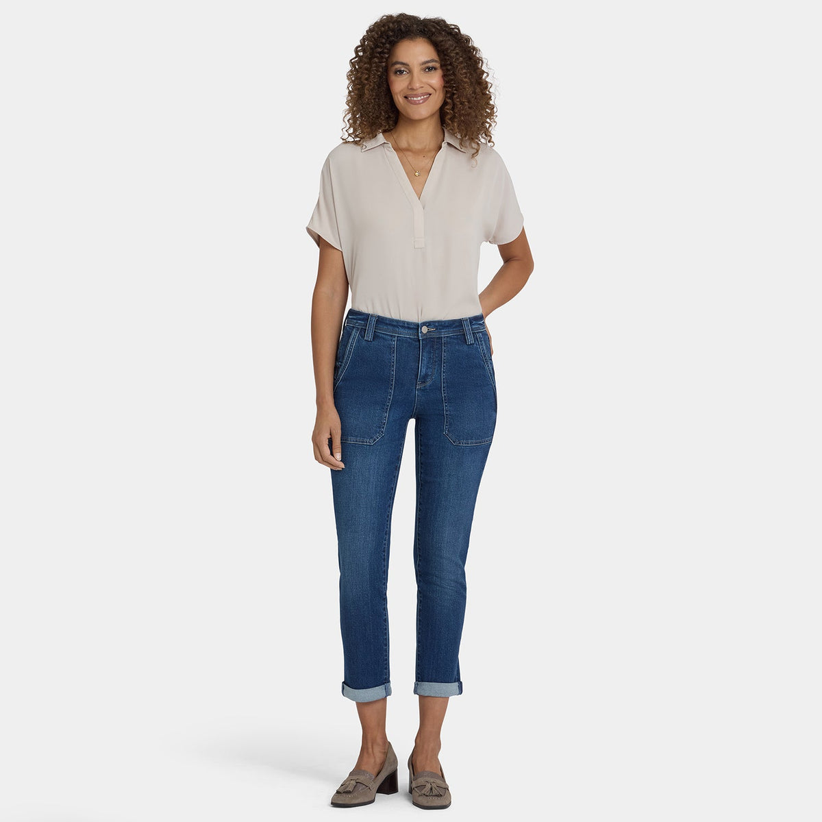 Margot Girlfriend Jeans - Vintage Lapis