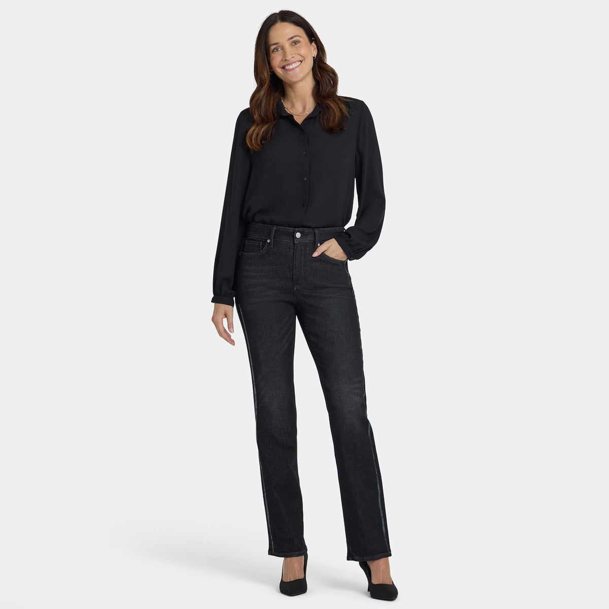 Marilyn Straight Jeans In Petite - French Nightfall