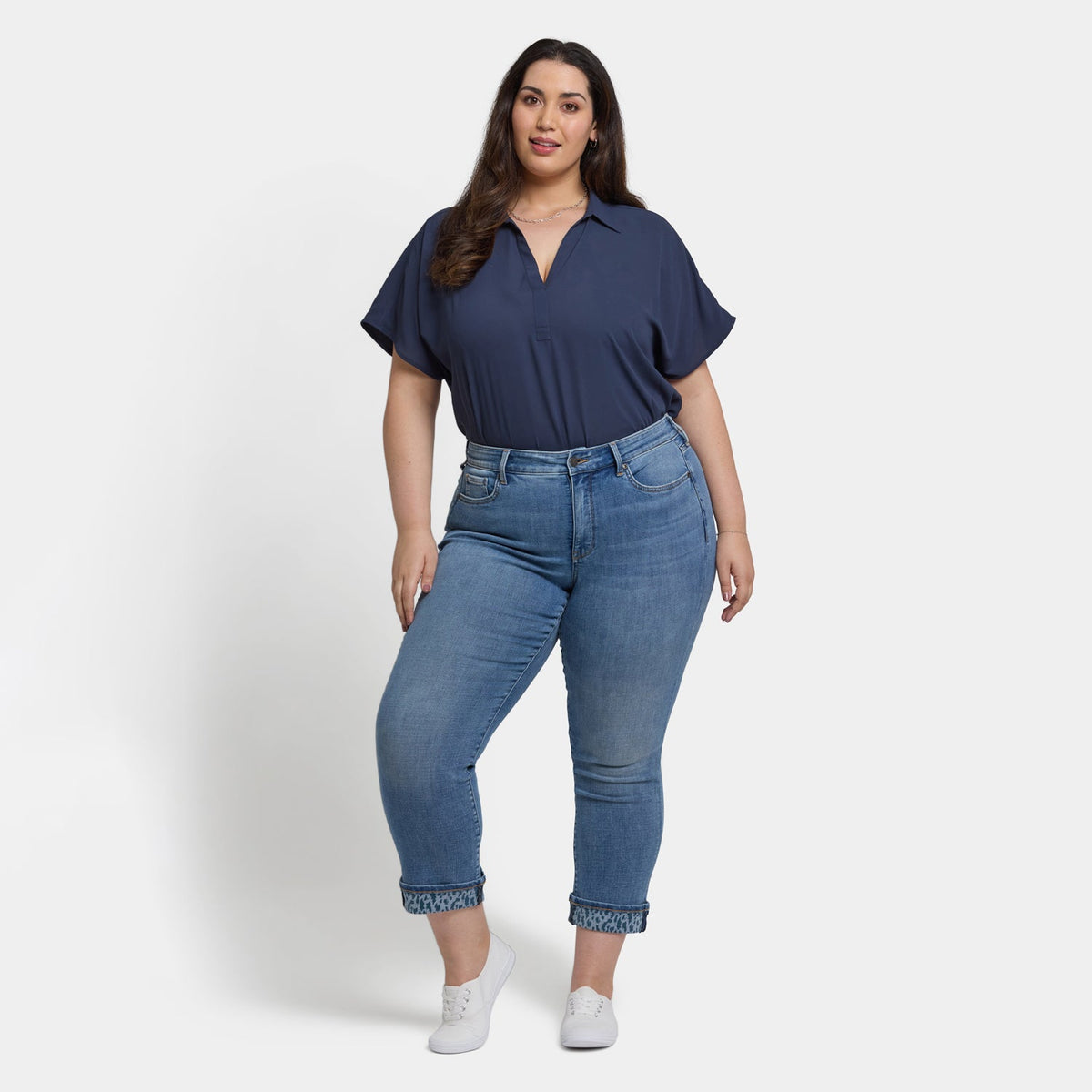 Marilyn Straight Ankle Jeans In Plus Size - Barcelona Breeze