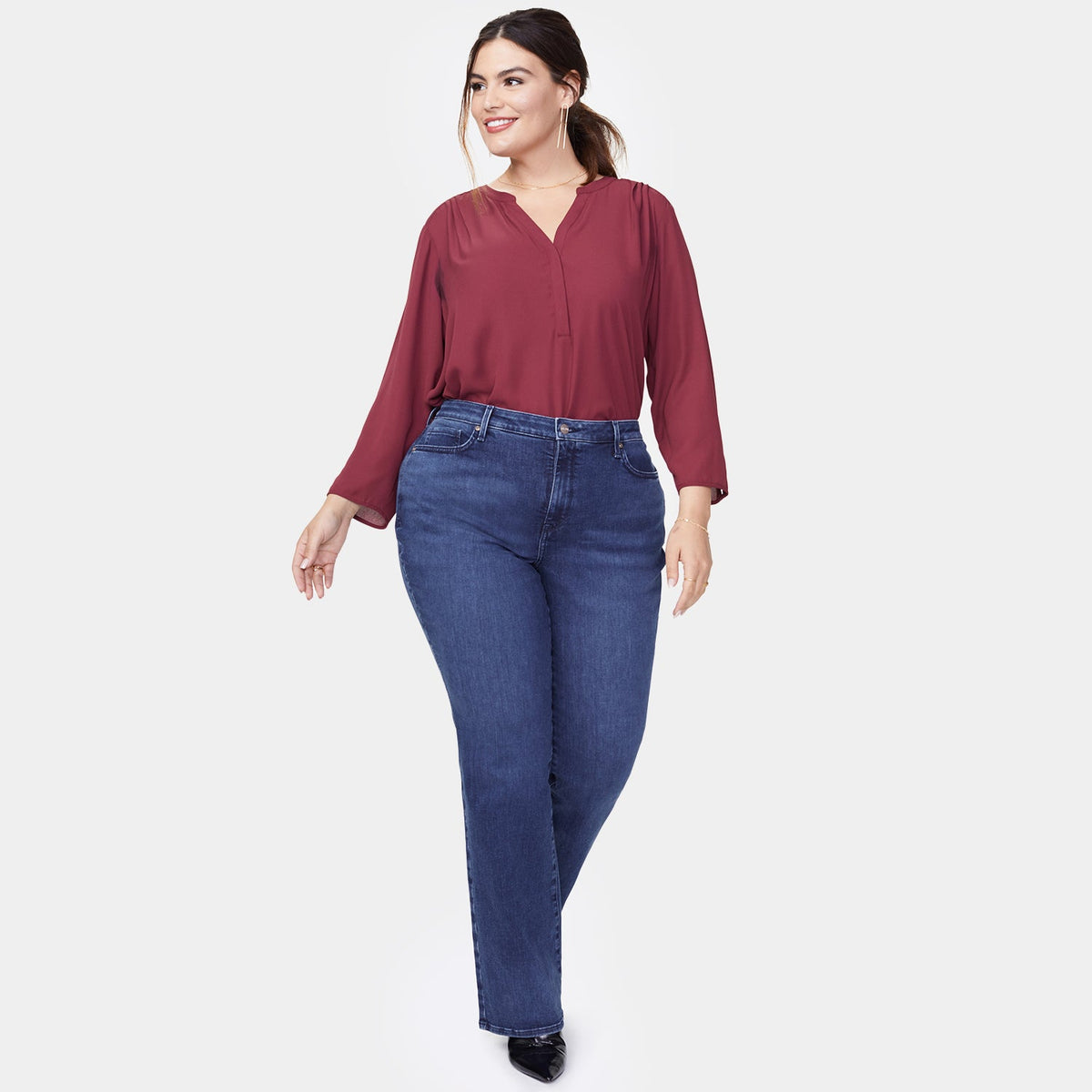 Barbara Bootcut Jeans In Plus Size - Habana
