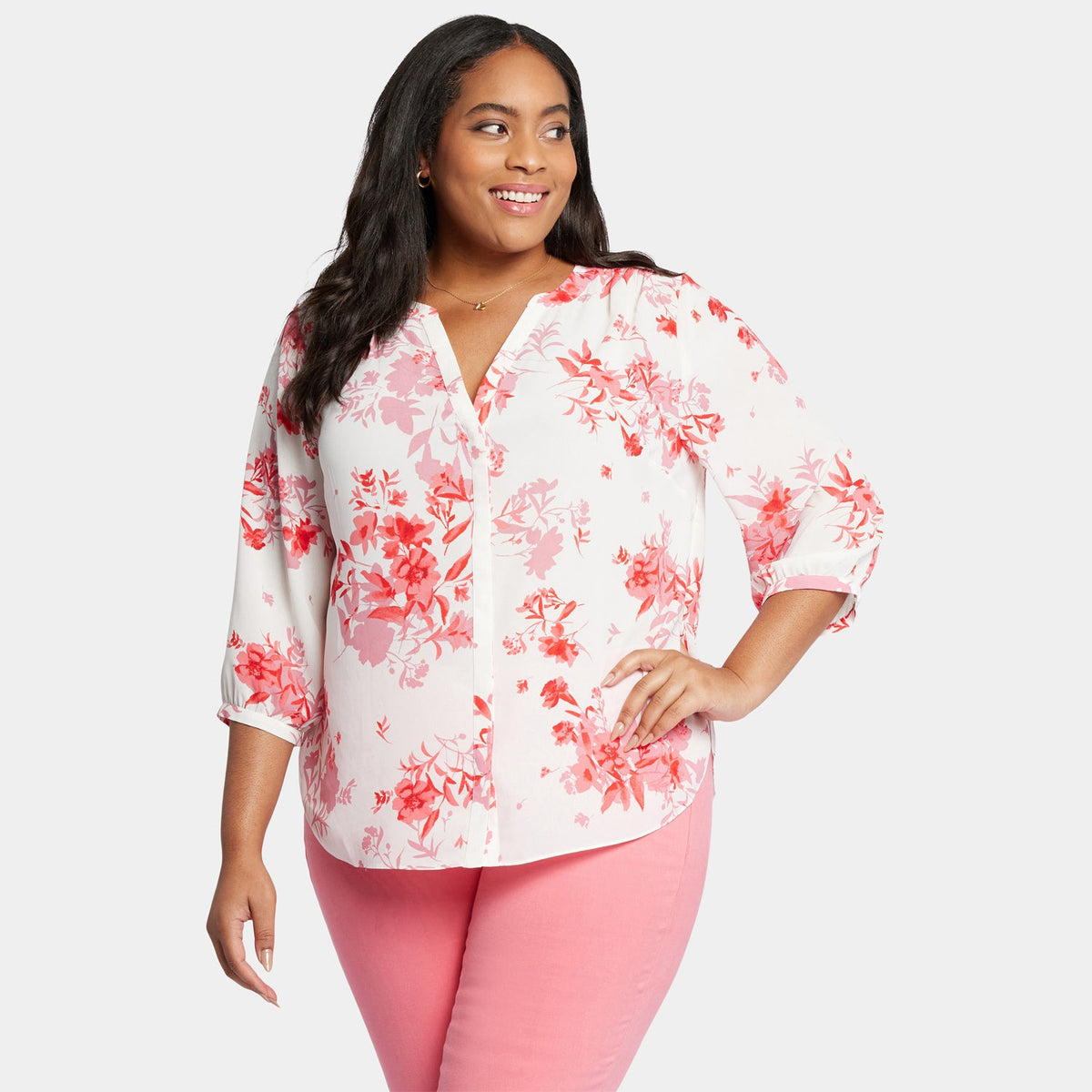 Pintuck Blouse In Plus Size - Bellarose
