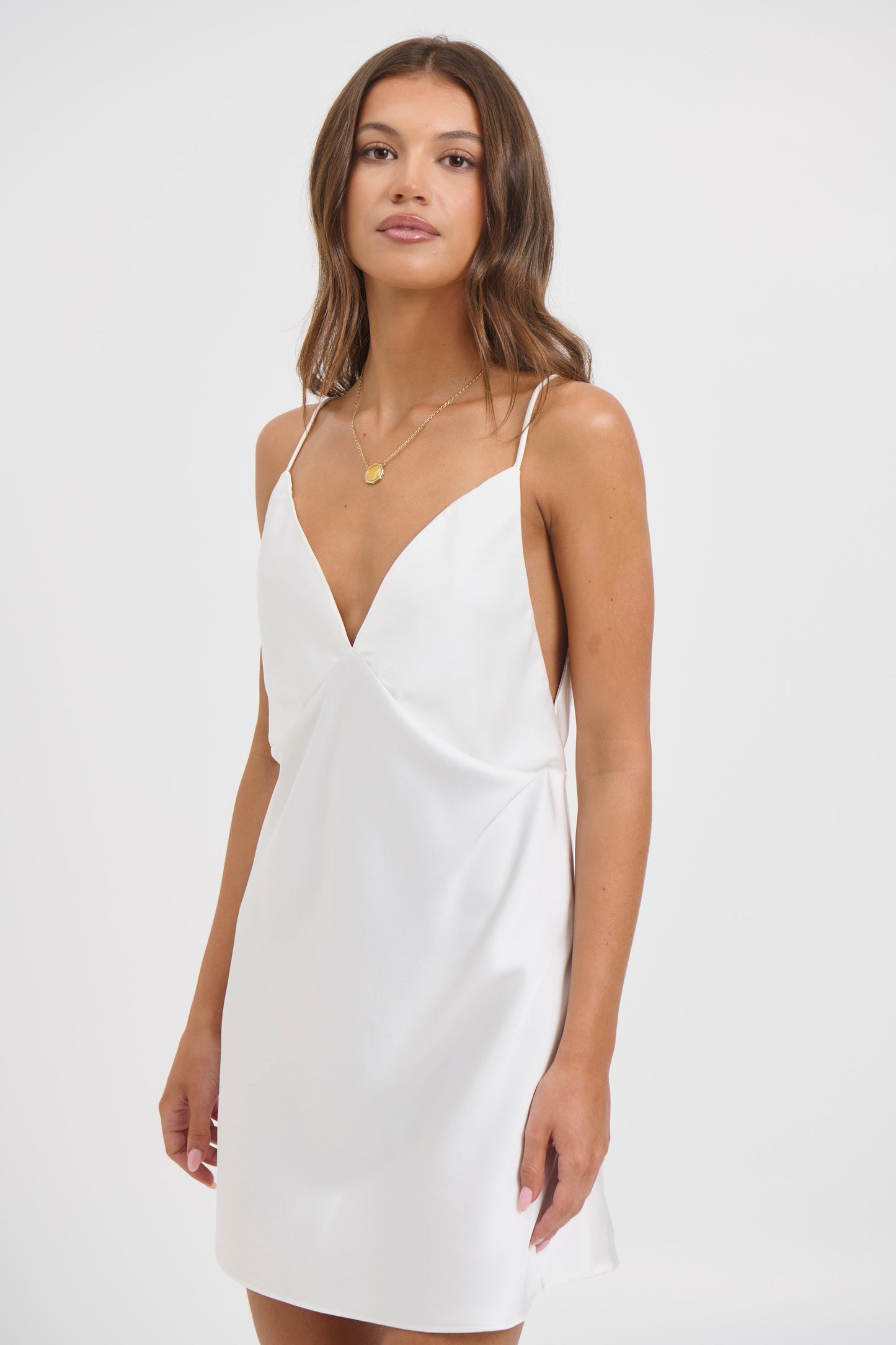 Belly Mini Dress White - FINAL SALE