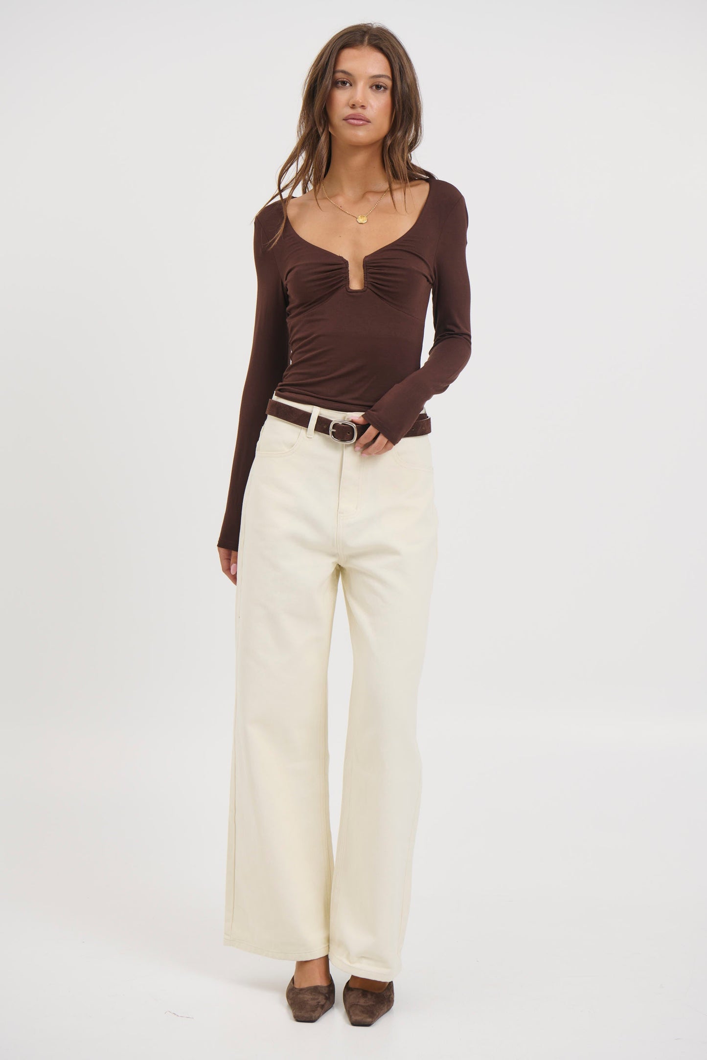 Ida Long Sleeve Chocolate - FINAL SALE