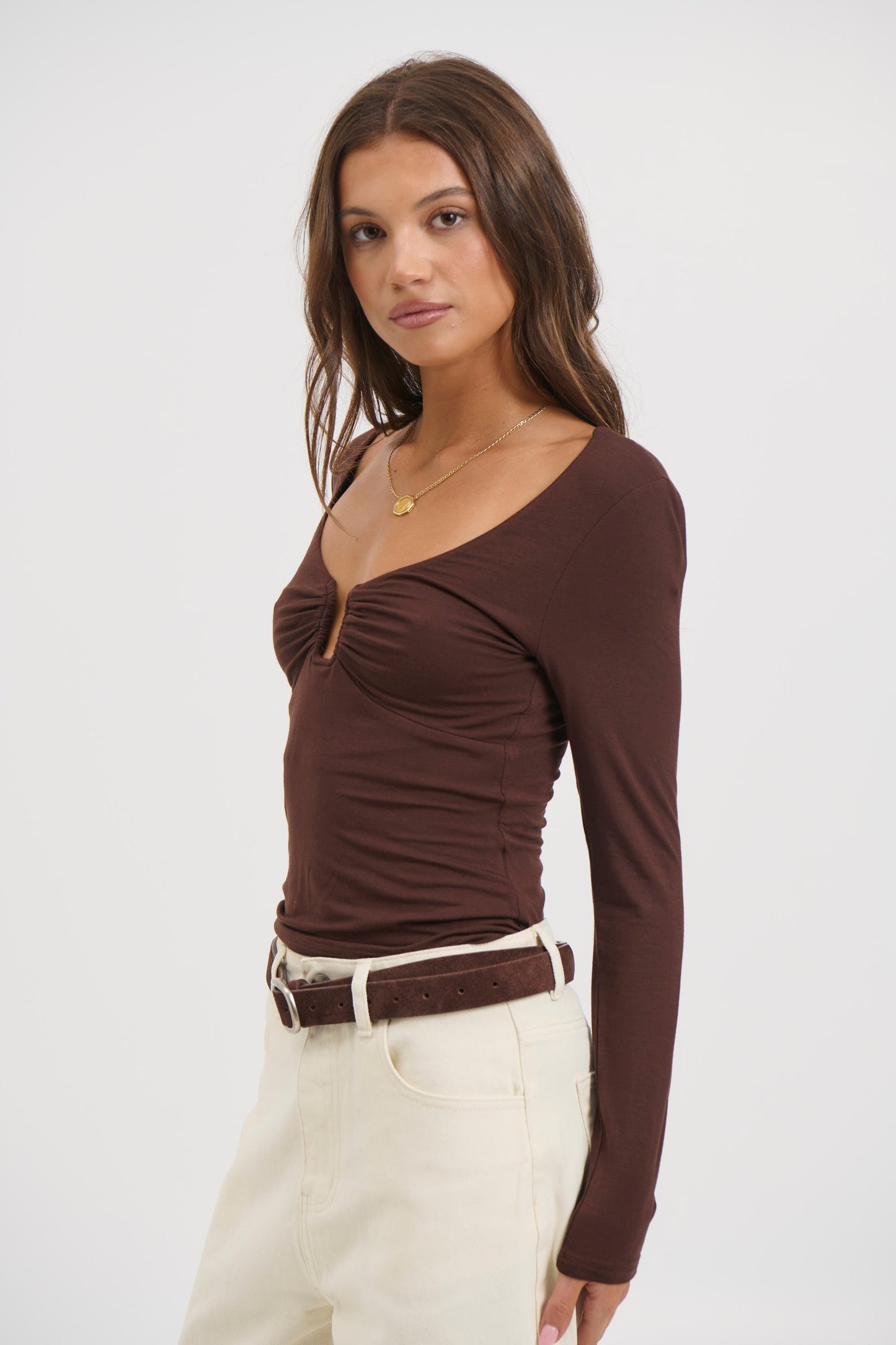 Ida Long Sleeve Chocolate - FINAL SALE