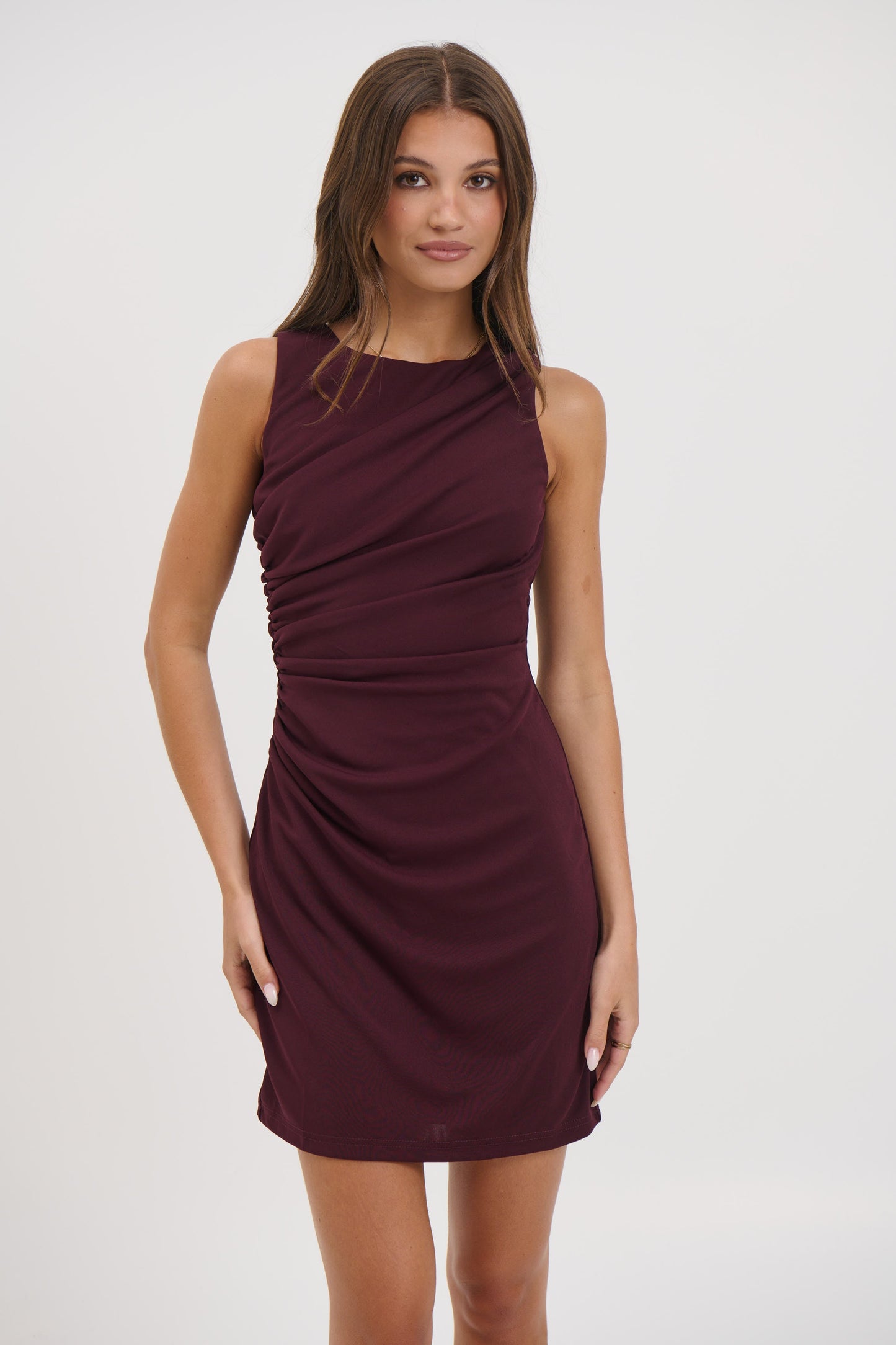 Avalee Mini Dress Plum - FINAL SALE