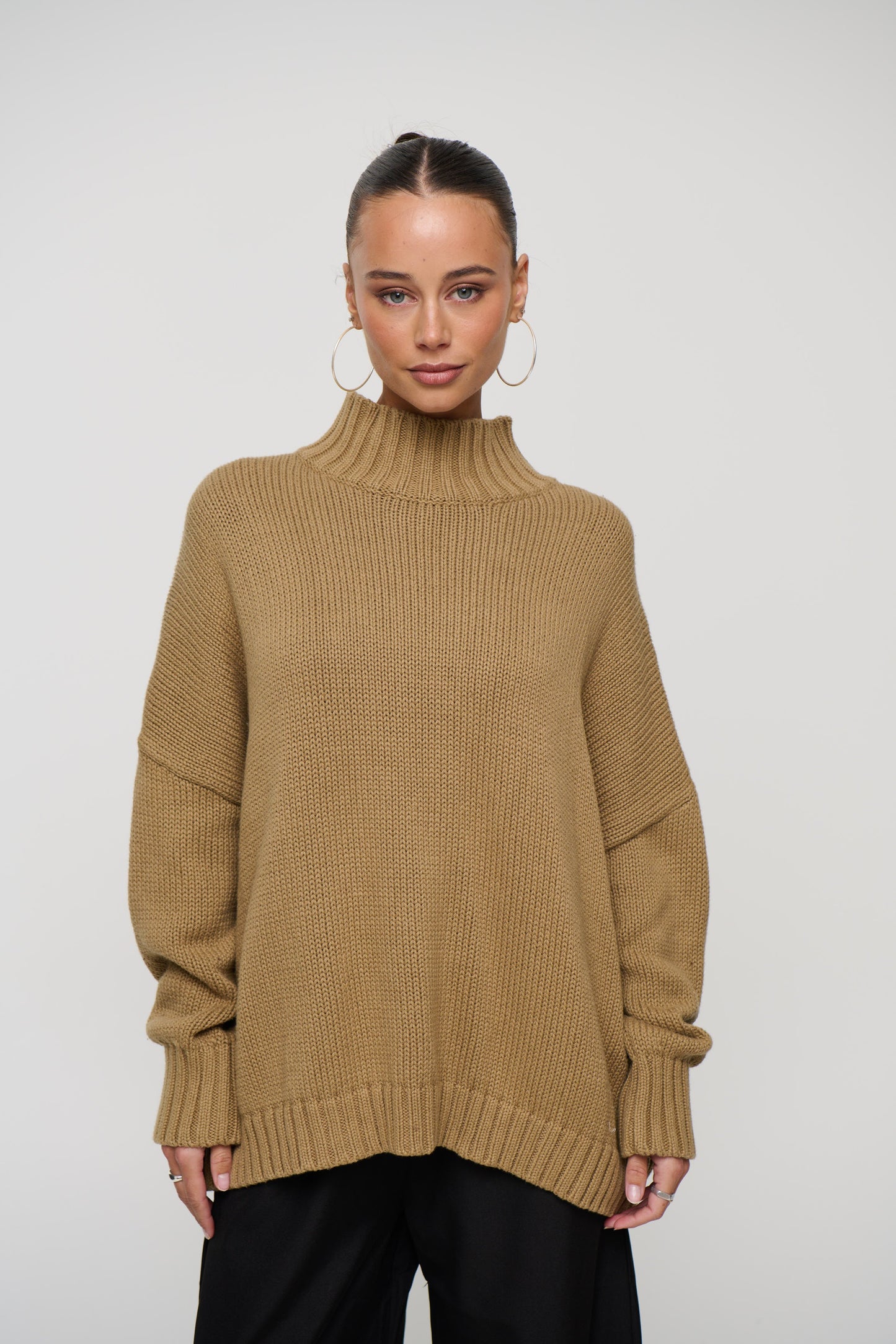 Layla Funnel Neck Knit Sand