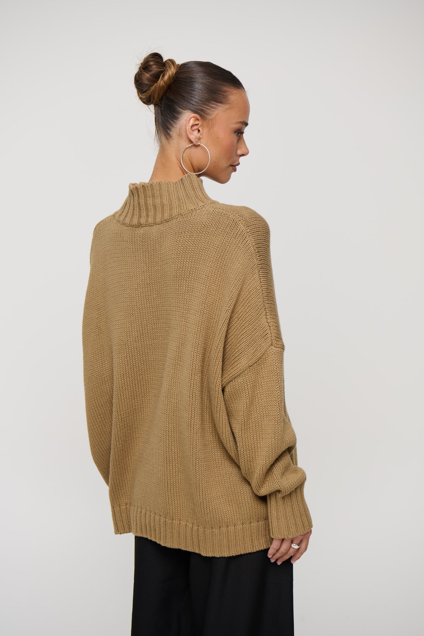 Layla Funnel Neck Knit Sand