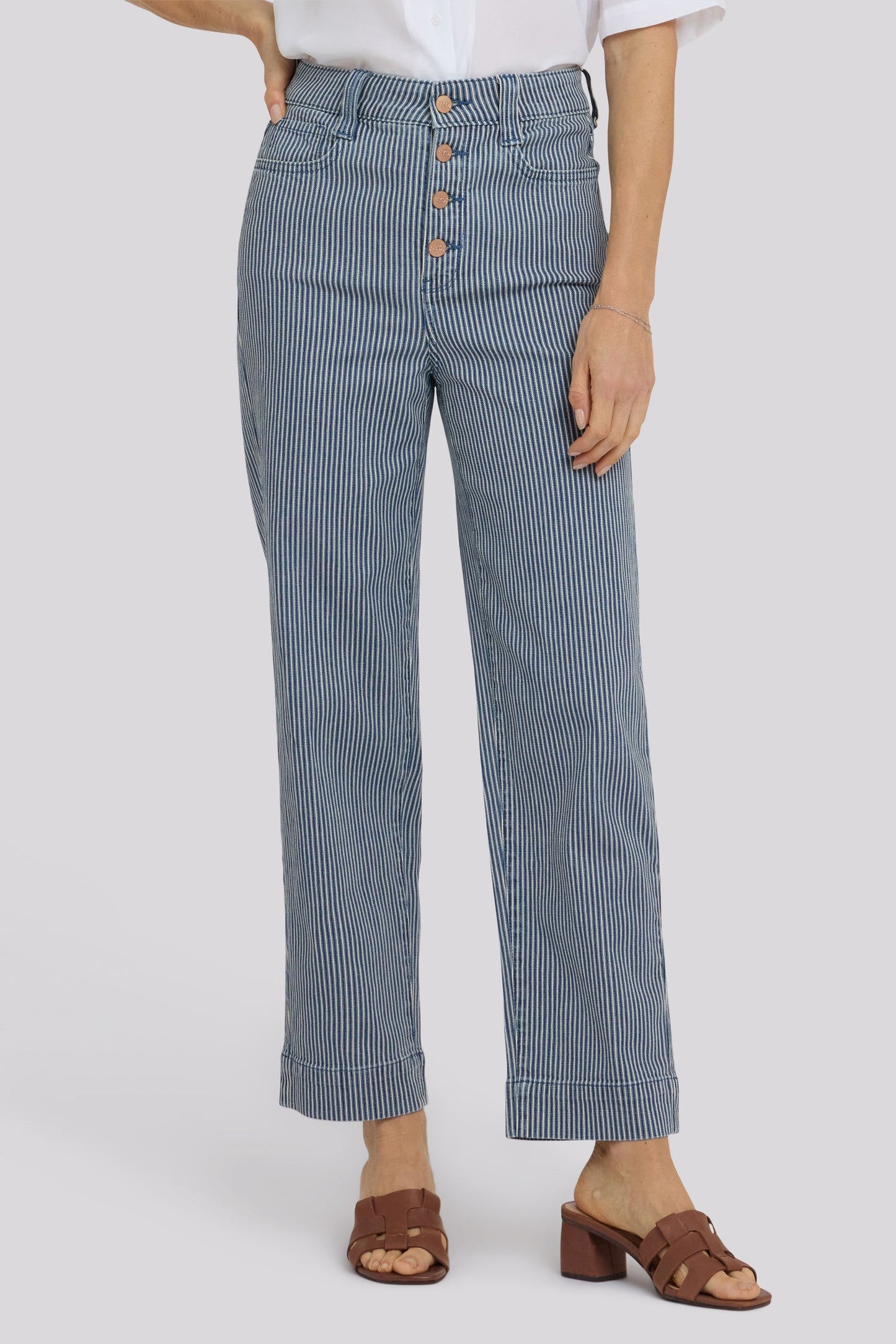 Kasey Stovepipe Ankle Jeans - Malaga Stripe