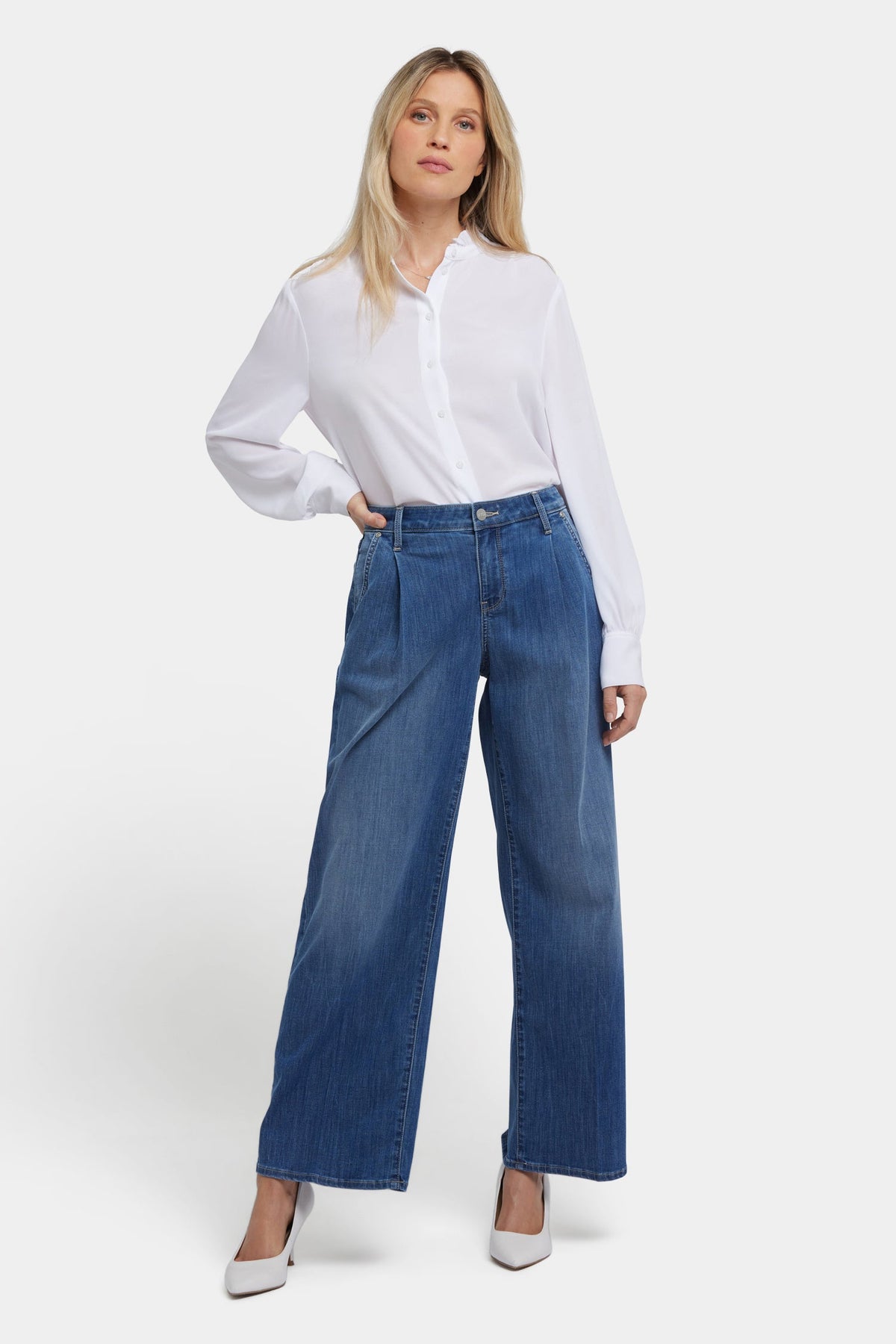 Teresa Wide Leg Ankle Jeans - Romantic Indigo