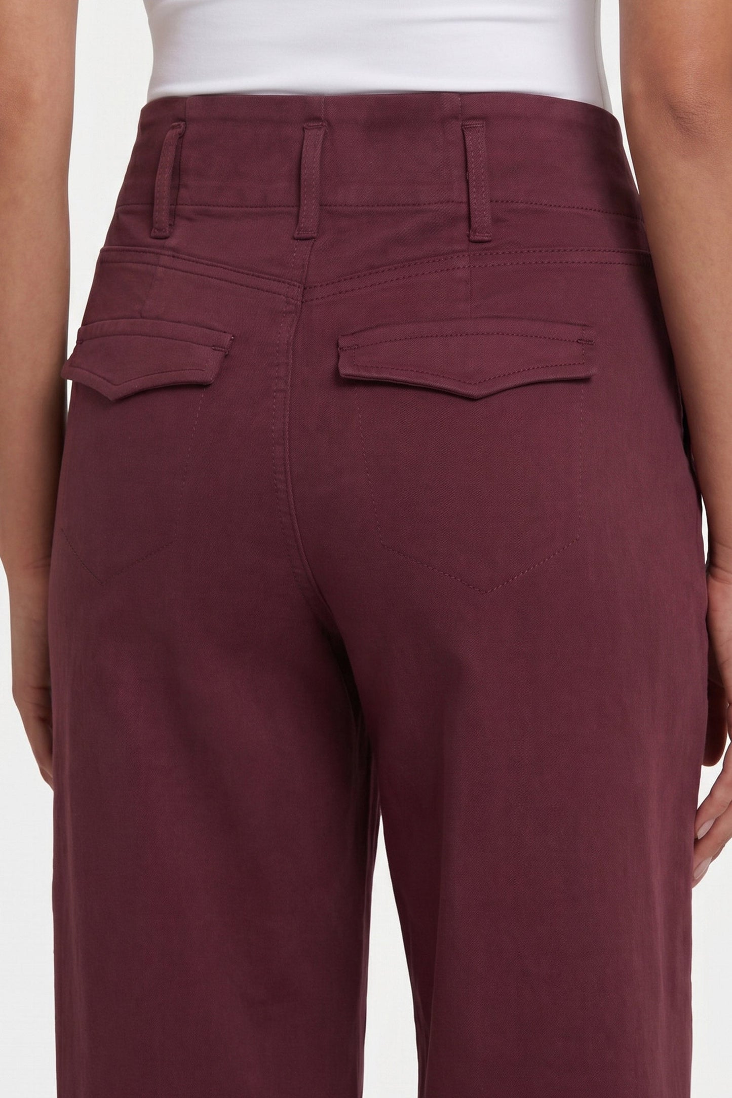 Mona Wide Leg Trouser Jeans - Sienna Red