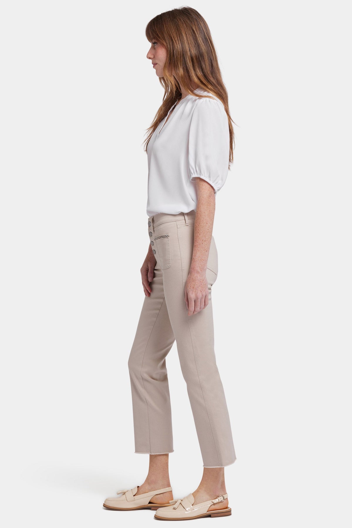 Marilyn Straight Ankle Jeans - Feather