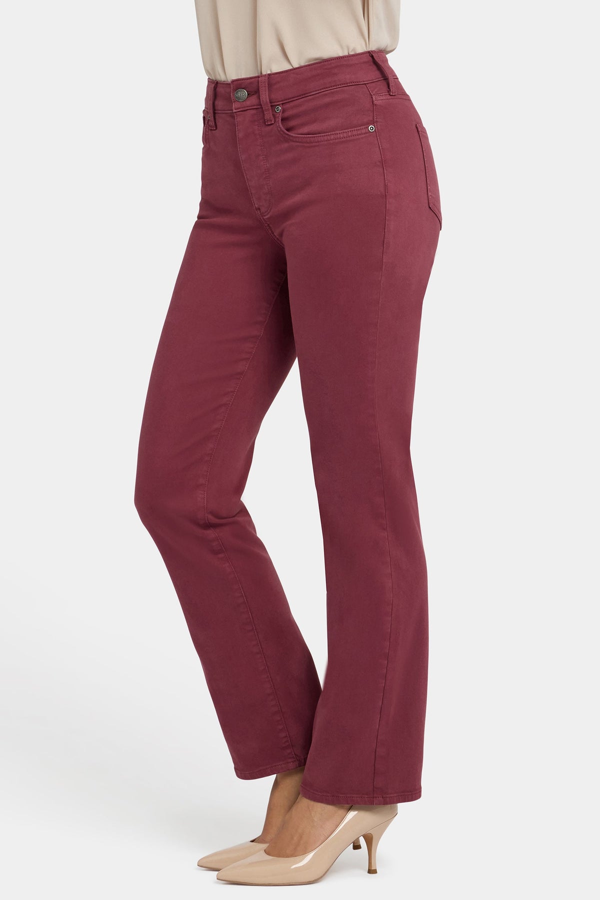 Marilyn Straight Jeans - True Burgundy