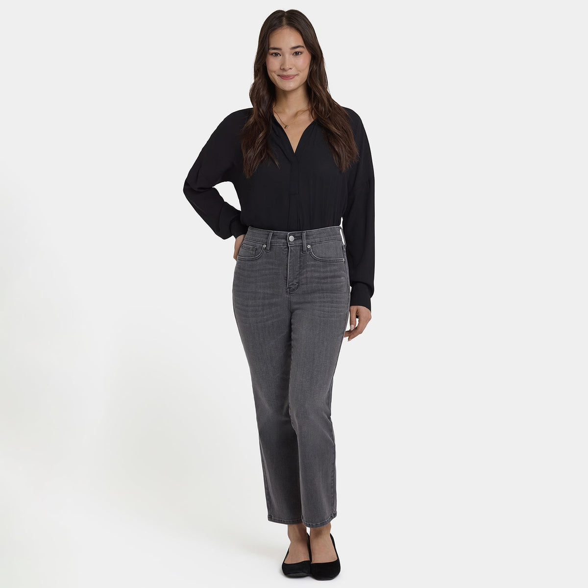 Marilyn Straight Ankle Jeans - Chateau Shadow