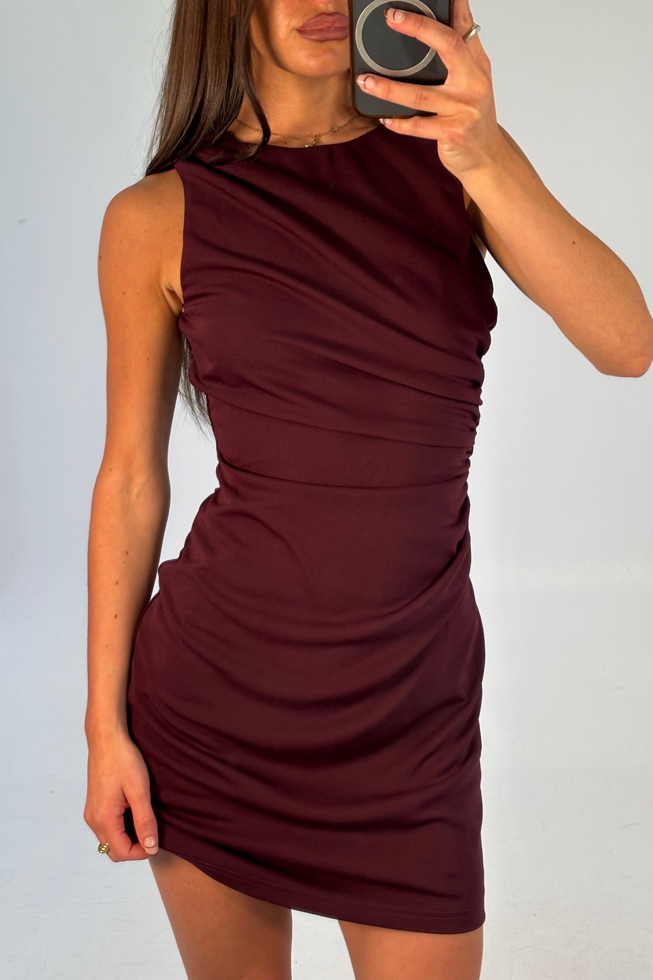 Avalee Mini Dress Plum - FINAL SALE