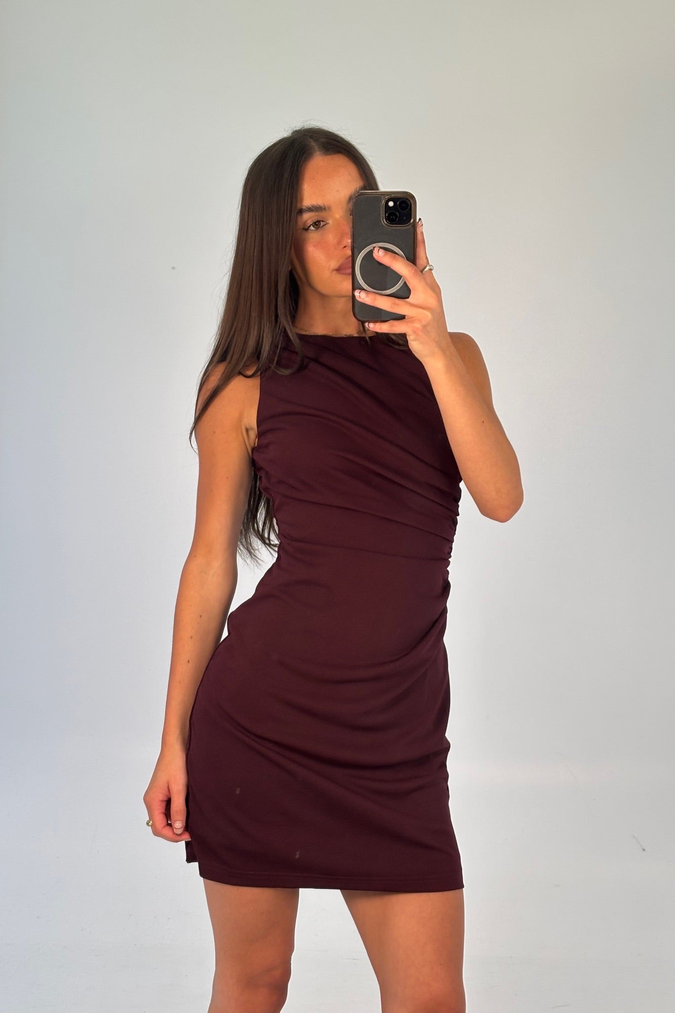 Avalee Mini Dress Plum - FINAL SALE