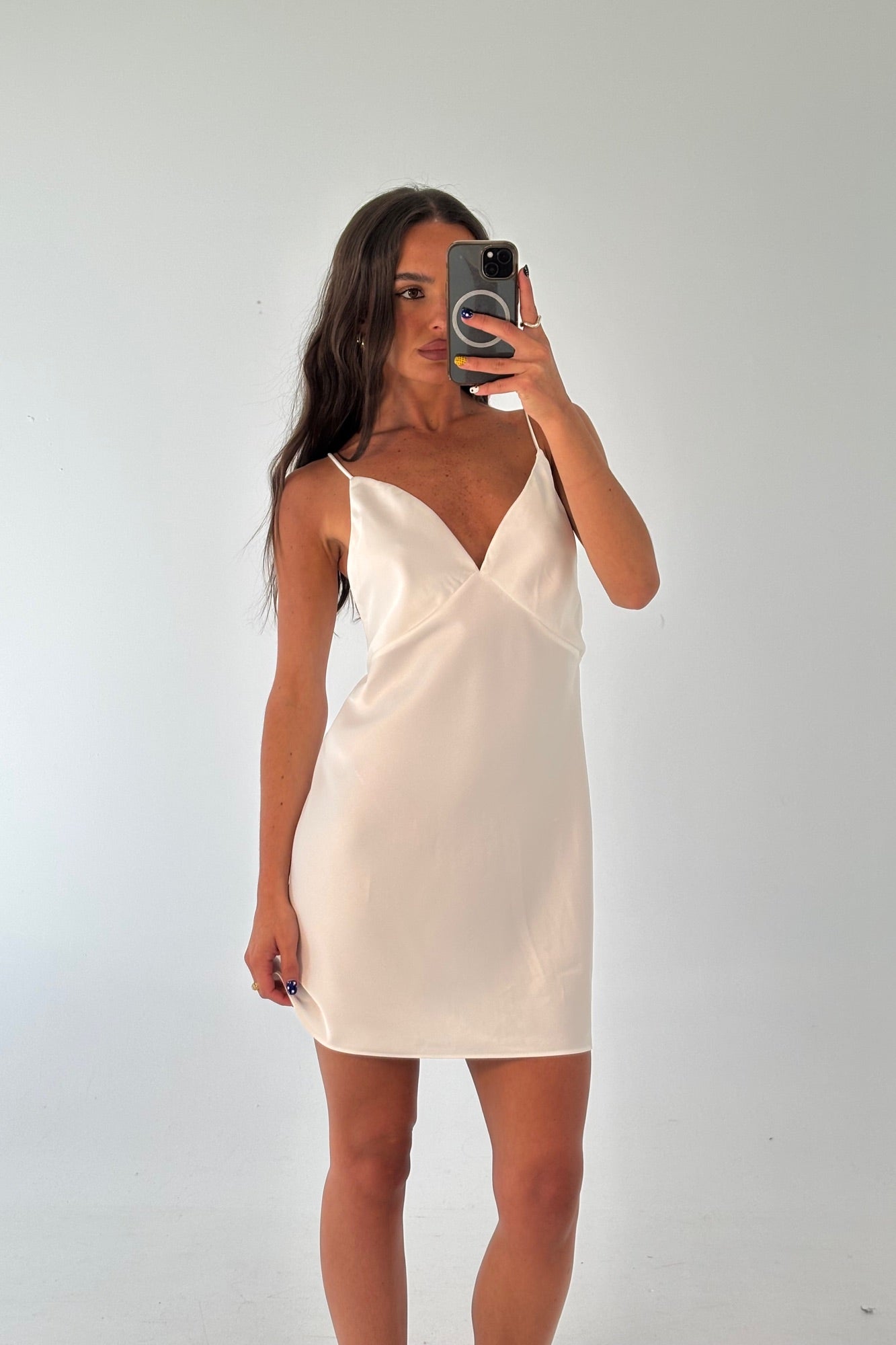 Belly Mini Dress White - FINAL SALE
