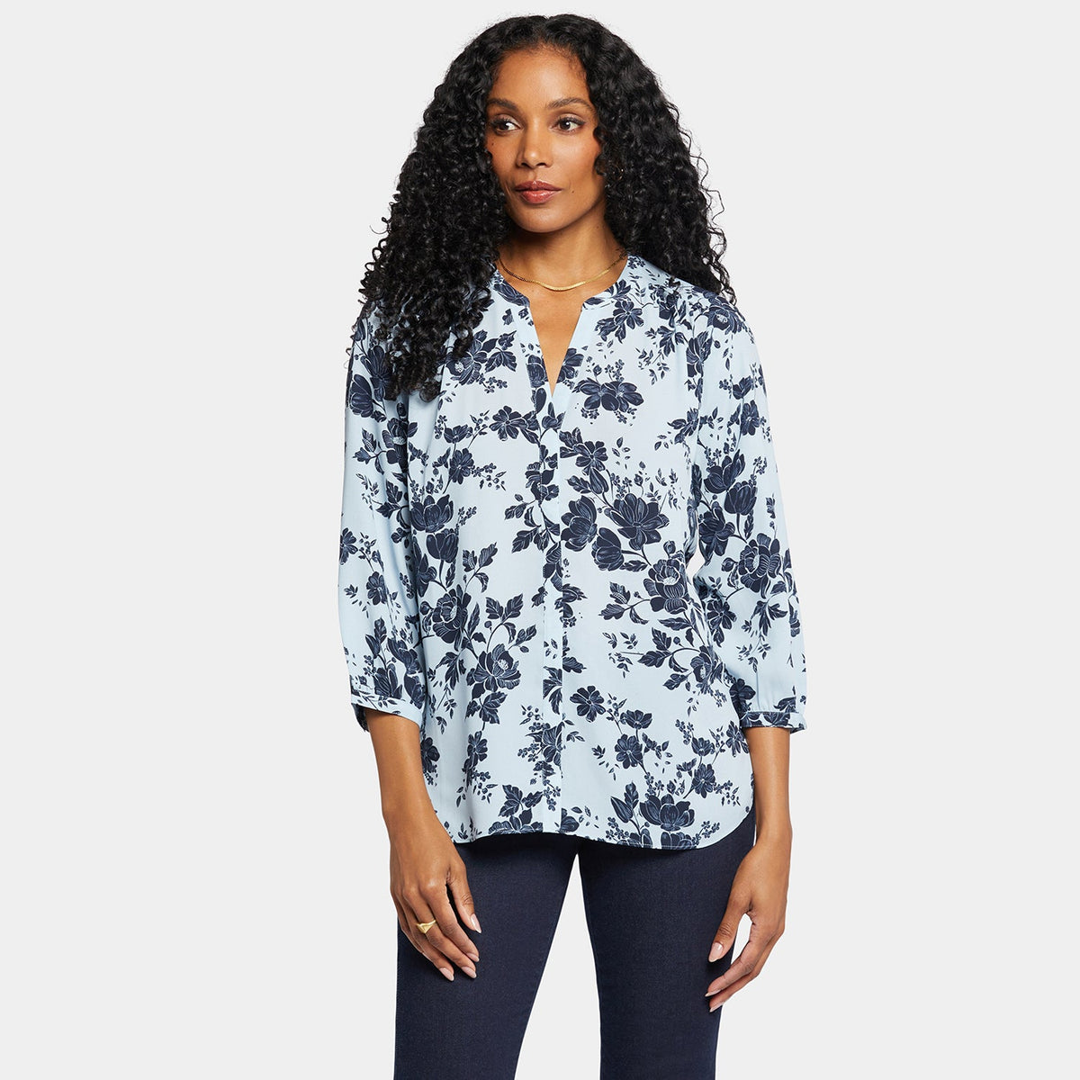 Pintuck Blouse - Rosemary Petals