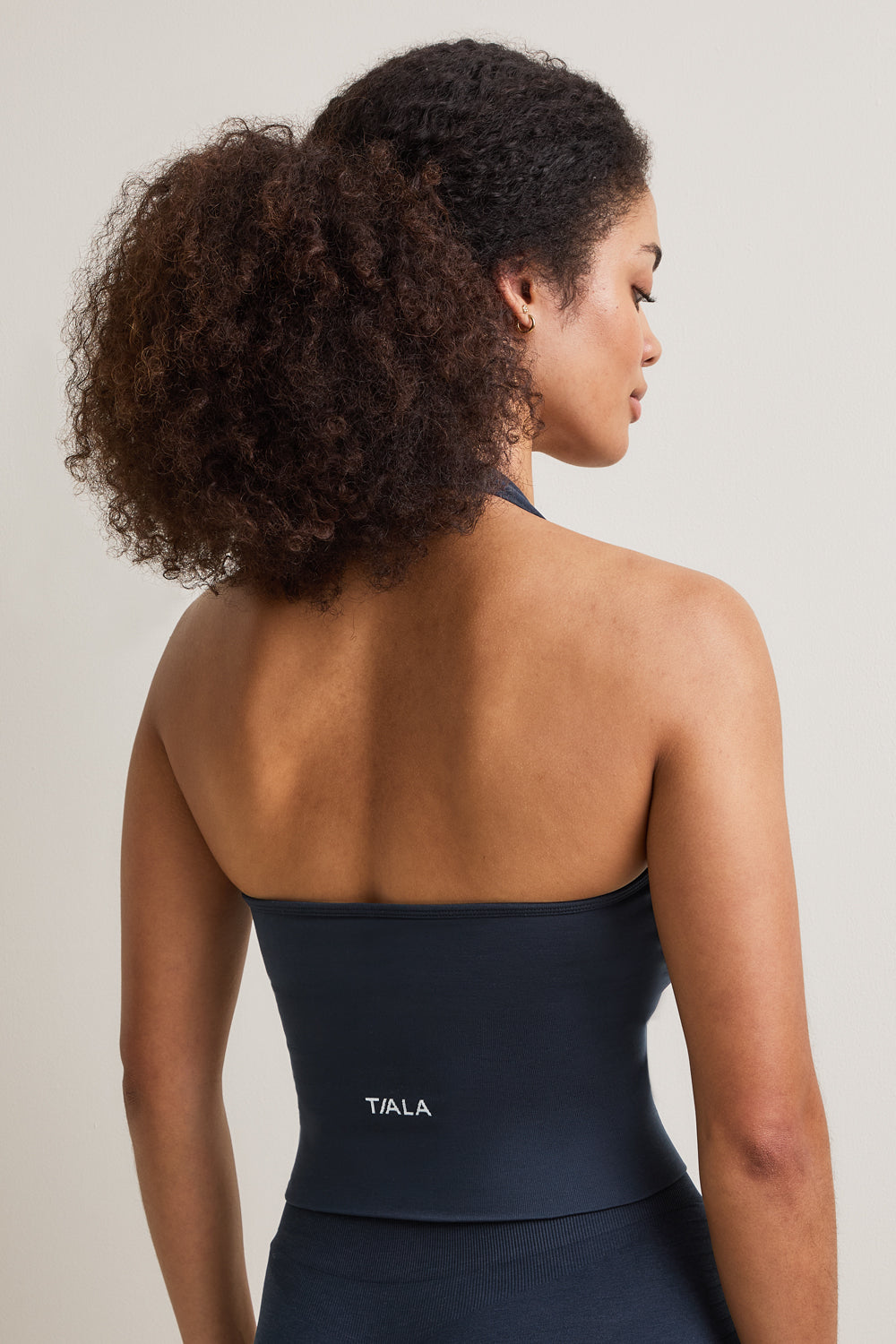 Sculpt Seamless Halter Tank - Navy Marl