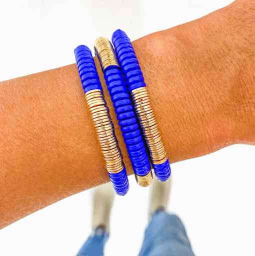 Blue & Gold Disc Bracelet