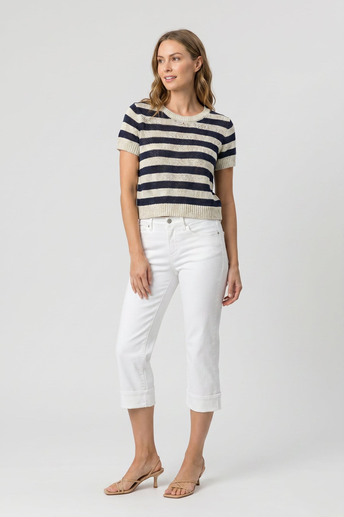 Marilyn Straight Crop Jeans - Optic White