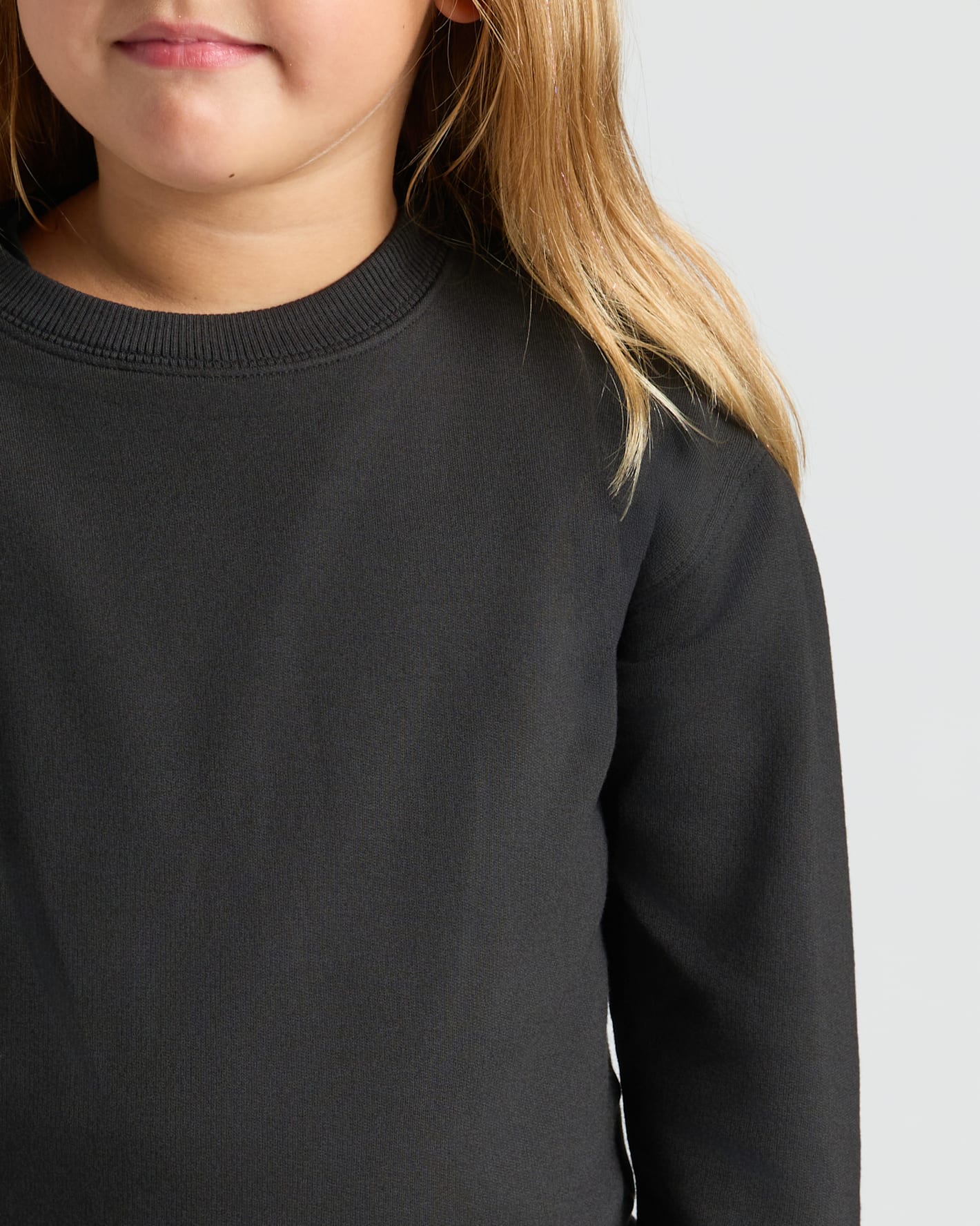 Girls Black & Dark Maroon Slouch Pullover Crew 2-Pack
