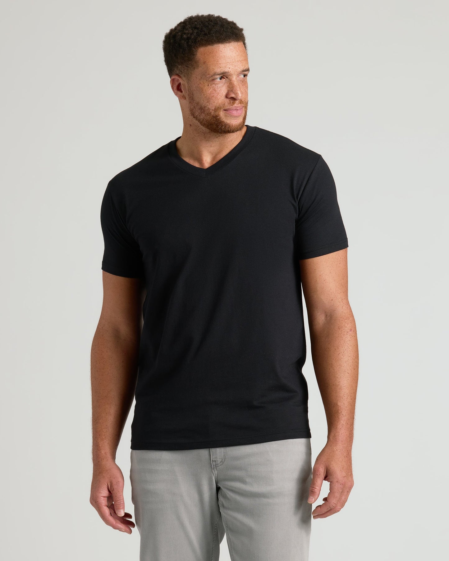 Black Classic Tall V-Neck 10-Pack