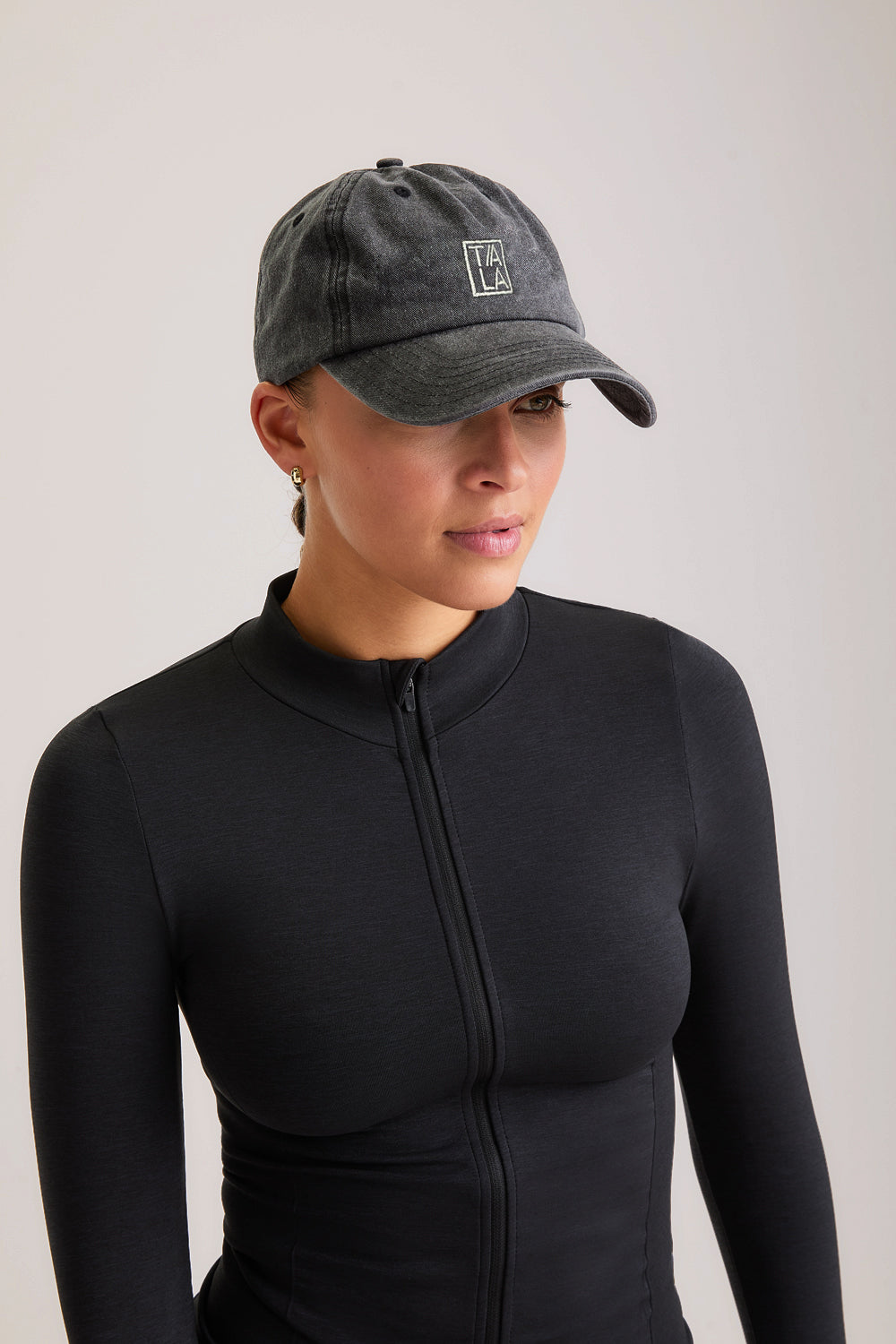 Tala Logo Embroidered Cap - Washed Black