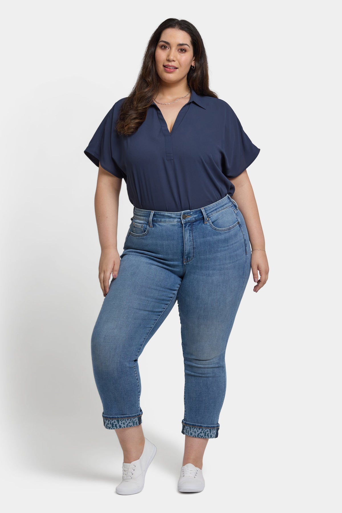 Marilyn Straight Ankle Jeans In Plus Size - Barcelona Breeze