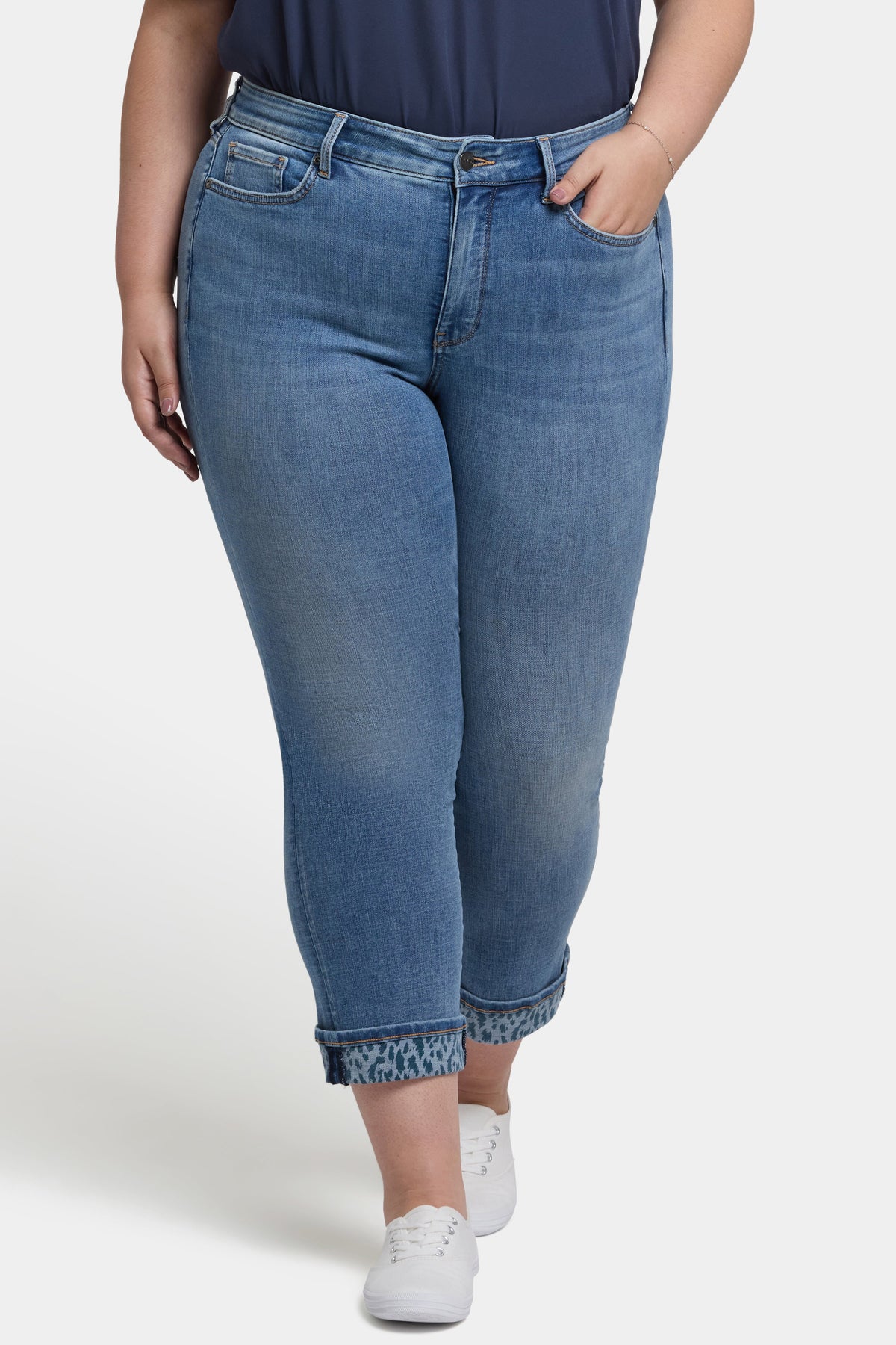 Marilyn Straight Ankle Jeans In Plus Size - Barcelona Breeze