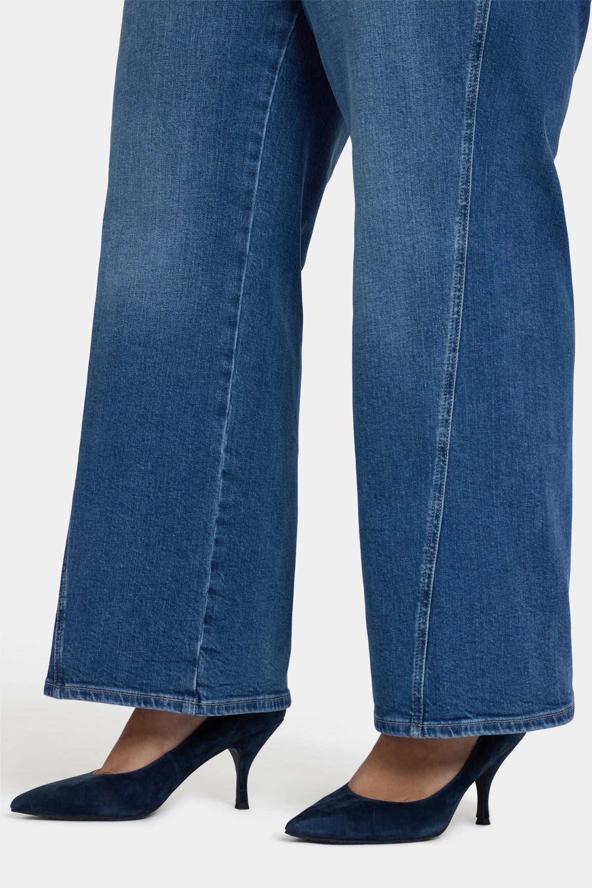 Teresa Wide Leg Jeans In Plus Size - Romantic Indigo
