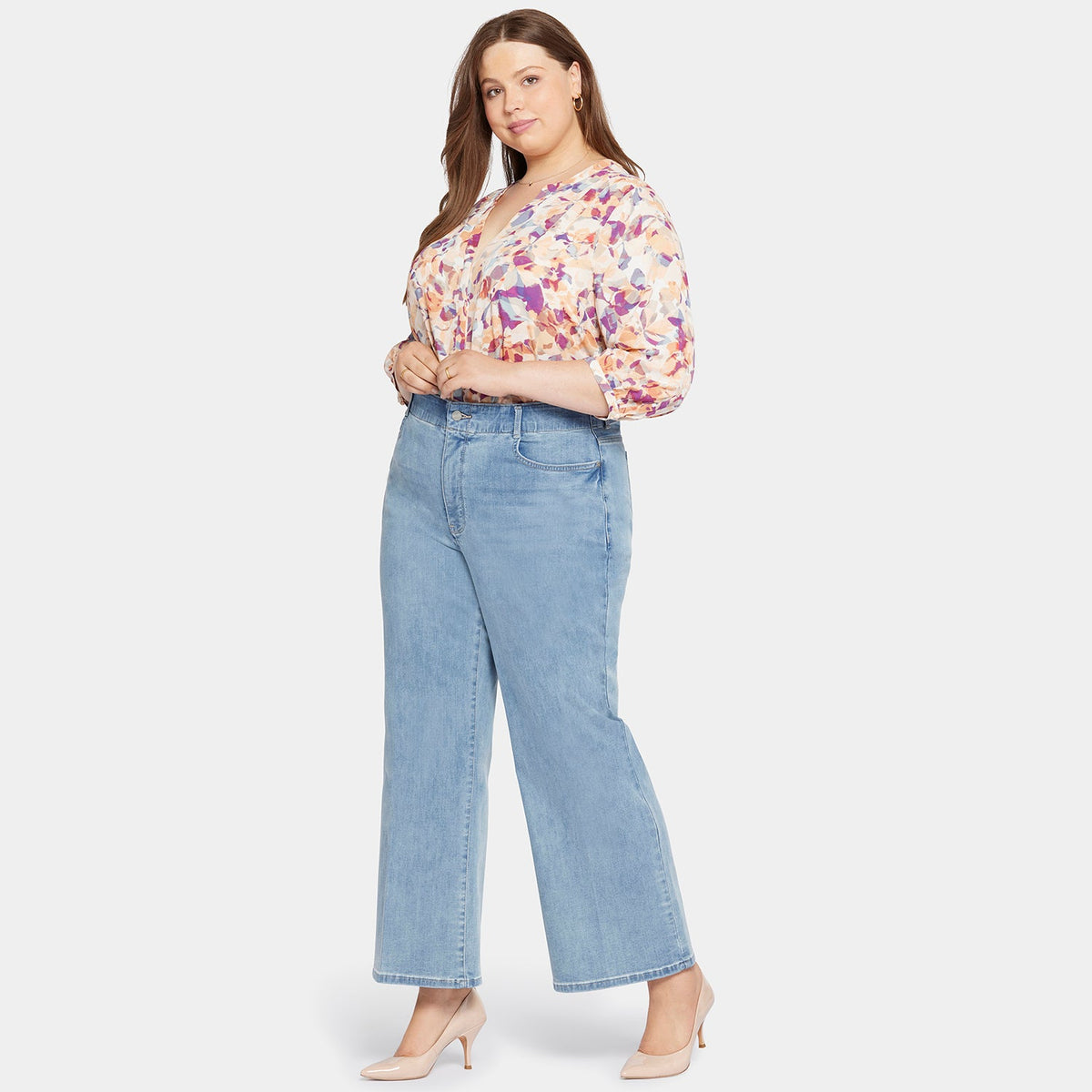 Waist-Match™ Major Wide Leg Jeans In Plus Size - Crystalline