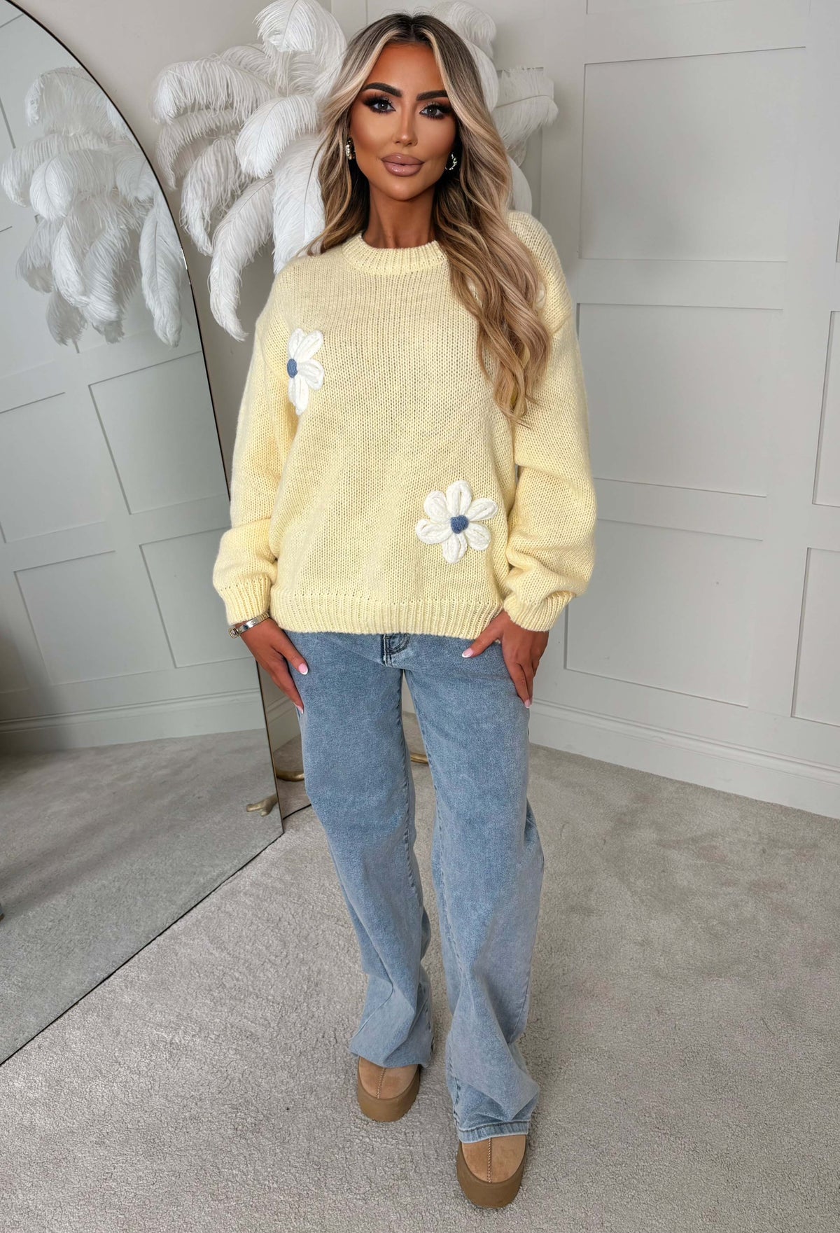 Just As Sweet Lemon Flower Crew Neck Jumper